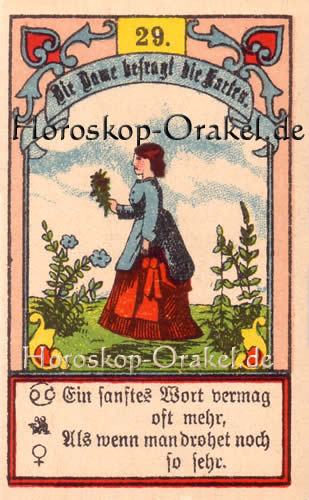 Gustav Kühn Wahrsagekarten die Dame
