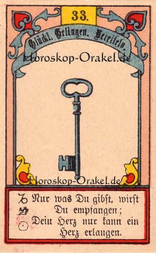 Gustav Kühn Wahrsagekarten der Schlüssel