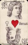 Die Venus Herz, astrologische Medium Karten Horoskop
